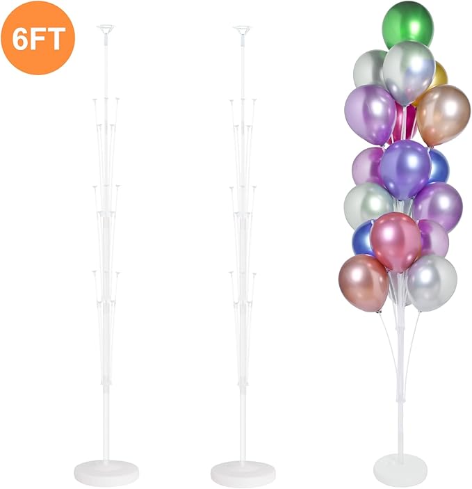 Balloon Stand Party Pack, Transparent 6 ft Arch Kit, 2 Sets