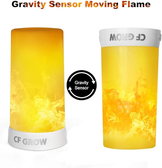 Flameless Candles with Yellow LED Flame, 4 Modes, USB Rechargeable