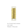 22Gauge Golden 3Roll Total 115Yards( ) Metal Floral Wire, 345Feet