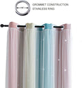 Ombre Rainbow Blackout Curtains for Kid Girls Bedroom Living Room