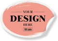 Custom Stickers Personalized Labels - Customized Stickers with Any Design Image Logo Text,Custom Thank You Label Stickers,Custom Stickers for Business Logo,100 Labels (Oval,4"x2")