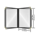 Goodsmart Restaurant Menu Covers, 25 Pack Black 8-View Booklet