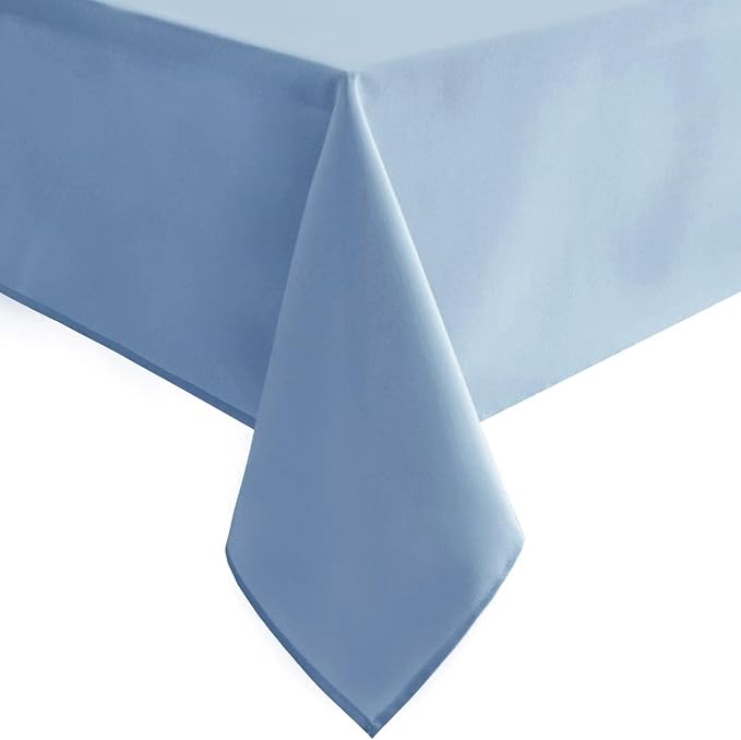 Hiasan Dusty Blue Tablecloth for Rectangle Tables - Waterproof Washable Polyester Fabric Table Cloth for Buffect Dining Birthday Party Wedding, 54 x 120 Inch