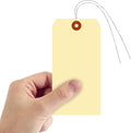 Blank Manila Shipping Tags with Pre-Strung Wire, Size-8