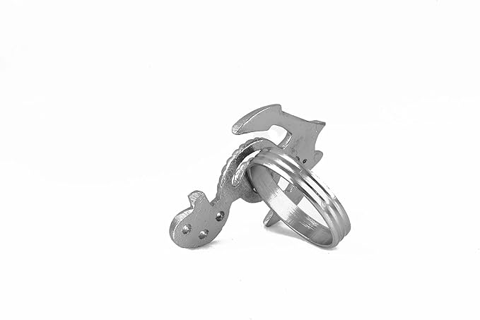 Napkin Rings Set of 12, Silver Aluminum, Modern Style