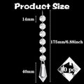 Hanging Crystals, 50 Pack, Clear Acrylic Prisms Pendant Ornaments