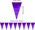 40M/ Triangle Pennant Banner Flag Metallic Fabric Bunting, 130FT – Purple