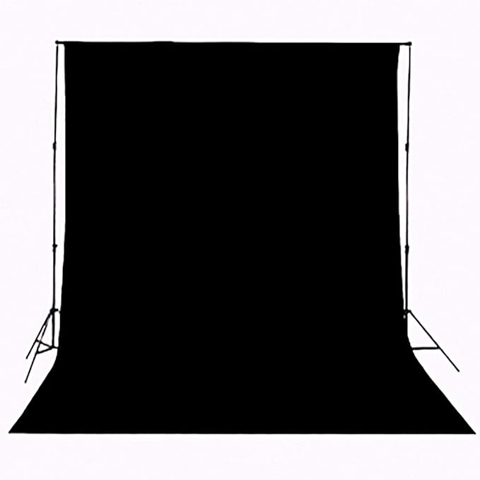 Black Backdrop for Photography Portrait Background Screen for Photo Backdrop Video Photography Studio (8x10ft, Black)