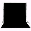 Background Solid Black Backdrop Muslin Portrait Background Screen for Photo Backdrop Video Photography Studio(6x9ft, Black)