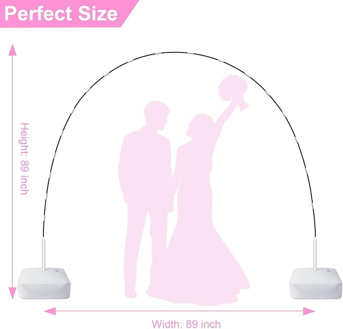 Balloon Arch Kit, 7.4 ft Black Glass Fiber Frame with Electric Pump