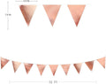Party Decorations Metallic Fabric Triangle Pennant Banner – Rose Gold
