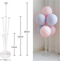 Centerpieces: Clear Plastic Balloon Stands, 10 Sets, 15 to 28 Inch