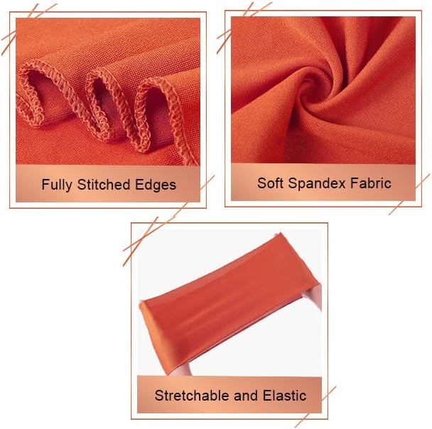 Dining Chair Slipcover Sashes, 150 Pack, Champagne Spandex Bows