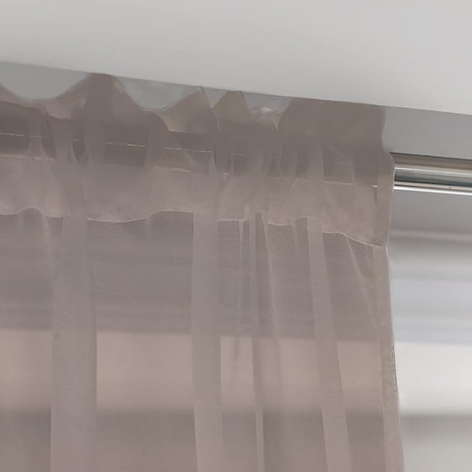 Window Light Grey Sheer Curtains 60 Inches Width 160 Inches Long 2 Panels Sheer Curtain Clear Curtains Basic Rod Pocket Panel for Home Living Room Bedroom Kids Room Yard Patio Parlor Sliding