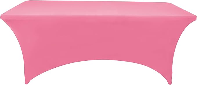 6-Pack 6ft Spandex Table Covers for Rectangle Standard Folding Tables - Wrinkle Resistant Stretch Tablecloths - Ultimate Fitted Table Protector for Parties, Trade Shows, Wedding