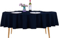 Ascoza 2pack 90 Inch Navy Round Tablecloth in Washable Polyester Fabric for Wedding/Banquet/Restaurant/Parties…