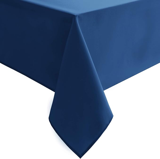 Hiasan Small Tablecloth for Square Tables - Waterproof and Spillproof Washable Fabric Table Cloth for Dining Room Kitchen Party (Royal Blue, 40 x 40 Inch)