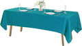 Rectangle Tablecloth 60x120 inch Washable Polyester Fabric Table Cloth for Wedding Party Dining Banquet Decoration（60x120, Caribbean Blue）