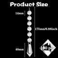 Hanging Crystals, 100 Pack, Clear Acrylic Prisms Pendant Ornaments