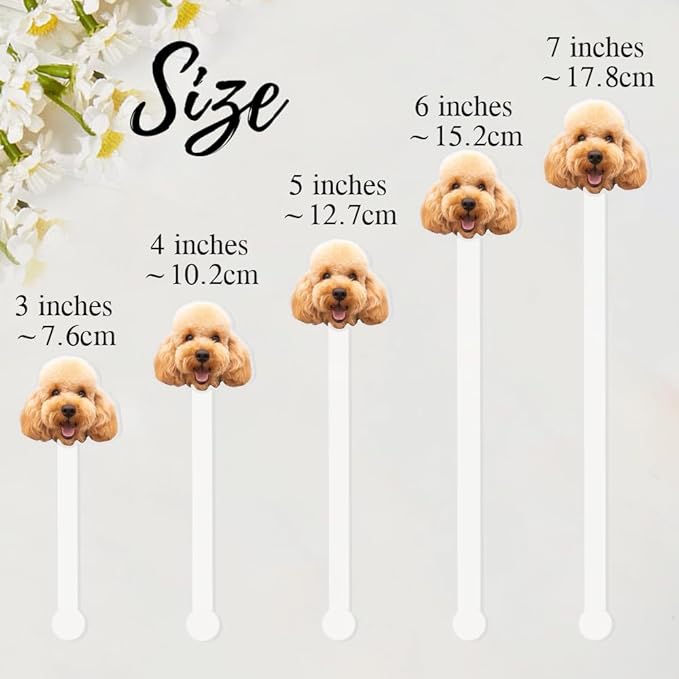 Custom 50 Pcs Double-Sided Wedding Pet Stir Sticks, Personalized Dog Cat Stir Stick, Acrylic Cocktail Stirrers, Wedding Drink Stirrers, Bachelorette Gifts, Bridal Shower Decorations
