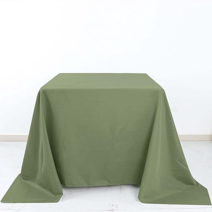 Efavormart 90" Eucalyptus Dusty Sage Wholesale Linens Polyester Square Linen Tablecloth for Kitchen Dining Catering Wedding Birthday Party Events