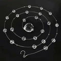 Crystal Beaded String Glass Beads Garland Strands Hanging – Clear