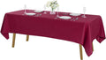Rectangle Tablecloth 60x120 inch Washable Polyester Fabric Table Cloth for Wedding Party Dining Banquet Decoration（60x120, Burgundy）