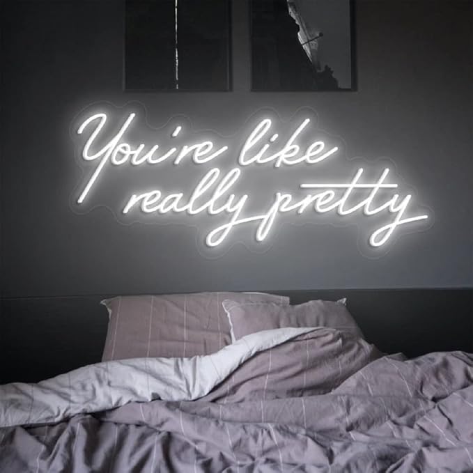 Lighted Neon Sign with White USB-Powered LED, 17.7 x 13.7 Inch Wall Decor