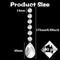 Hanging Crystals, 100 Pack, Clear Acrylic Prisms Pendant Ornaments