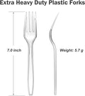 Clear Plastic Forks, 360 Count, Heavy Duty Disposable Utensils