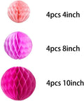 Party Honeycomb Balls Decorations 4'' 8'' 10'' Honeycomb Ball, 12pcs