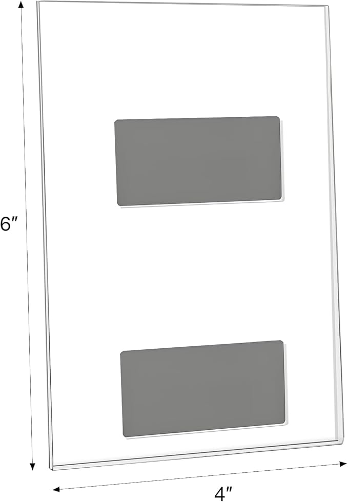 Magnetic Picture Frames for Refrigerator 4x6 Inch, Magnetic Photo Holders for Fridge, 8 Pack Acrylic Magnetic Picture Frame for Displaying Frames,Children Artworks