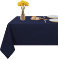 Fitable Rectangle Tablecloth Stain and Wrinkle Resistant Washable Polyester Table Cloth for Buffet Parties and Camping (54x78 inch, Navy Blue)