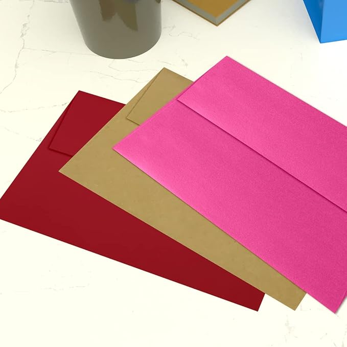 LUXPaper A7 Invitation Envelopes | Peel & Press | 5 1/4" x 7 1/4" | Azalea Metallic | 80lb. Text | 500 Qty