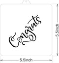 Congrats Hand Lettered Stencil and Cookie Cutter