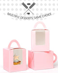 Cupcake Carriers in Pink, 100 Boxes with 100 Holder Inserts
