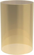 Electroplated Glass Hurricane Mirror Effect Cylinder Candle Holder Bottomless Glass Sleeve Lamp Shade Replacement (Gold,4X4)