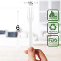 Disposable White Plastic Forks, 400 Count, Extra Heavyweight