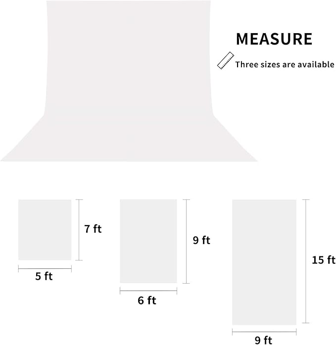 ISSUNTEX 5X7 ft Background Muslin Backdrop, Photo Studio, Collapsible High Density Screen for Video Photography and Television-Black/White