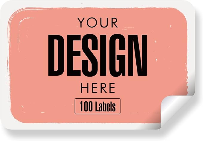 Custom Stickers Personalized Labels - Customized Stickers with Any Design Image Logo Text,Custom Thank You Label Stickers,Custom Stickers for Business Logo,100 Labels (Rectangle,5"x4")