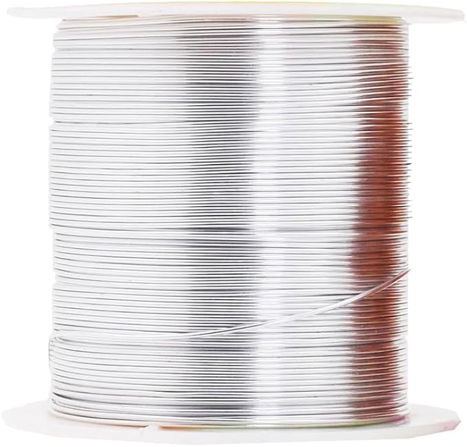 Mandala Crafts 22 Gauge Anodized Aluminum Craft Wire for Jewelry Making - 400 FT Colored Flexible Neutral Wire - Bendable for Bonsai Armature Crafting Sculpting
