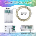 20FT 60LED Battery Operated Fairy Lights with Timer, 4 Pack