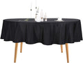 Ascoza 2pack 60 Inch Black Rectangular Tablecloth in Polyester Fabric for Wedding/Banquet/Restaurant/Parties