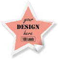 Custom Stickers Personalized Labels - Customized Stickers with Any Design Image Logo Text,Custom Thank You Label Stickers,Custom Stickers for Business Logo,100 Labels (Star,2.5"x2.5")
