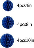 Party Honeycomb Balls Decorations, 12pcs, 4'' 8'' 10'' Honeycomb