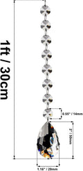 1ft Teardrop Crystal Strands, 10Pcs