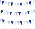 White and Silver Party Decorations Royal Blue Triangle, 30 Ft – Navy Blue
