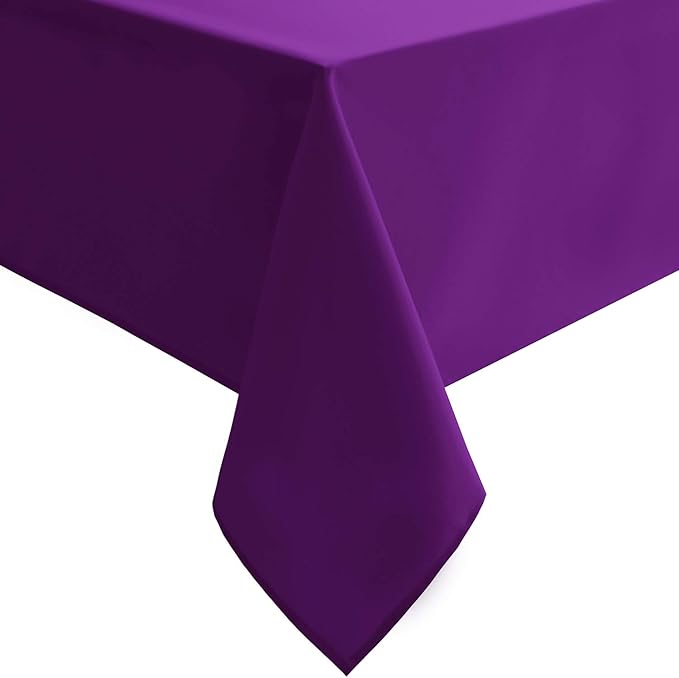 Hiasan Royal Purple Tablecloth for Rectangle Tables - Waterproof and Spillproof Washable Fabric Table Cloth for Dining Room Kitchen Party, 60 x 84 Inch
