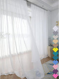 Window Ivory Sheer Curtains 60 Inches Width 120 Inches Long 2 Panels Sheer Curtains Clear Curtains Basic Rod Pocket Panel for Home/Living Room/Bedroom/Kids Room