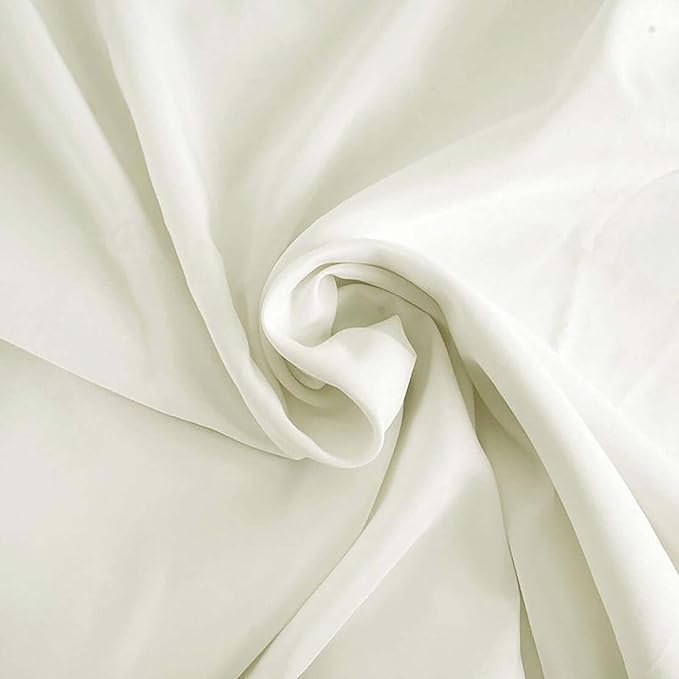 Efavormart Round Tablecloth, 132 Inch Stain & Wrinkle Resistant Washable Table Cloth, Decorative Polyester Fabric Table Cover for Banquet, Wedding, Dining- Ivory